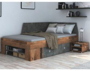 Úložná posteľ so zástenou Junior 120x200 cm