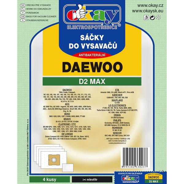 Vrecká do vysávača Daewoo D2 MAX