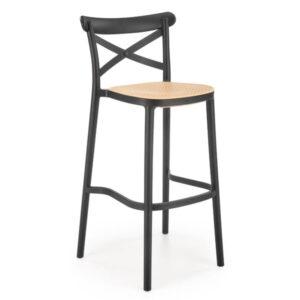 Barová stolička Forest - set 4 kusov (čierna)