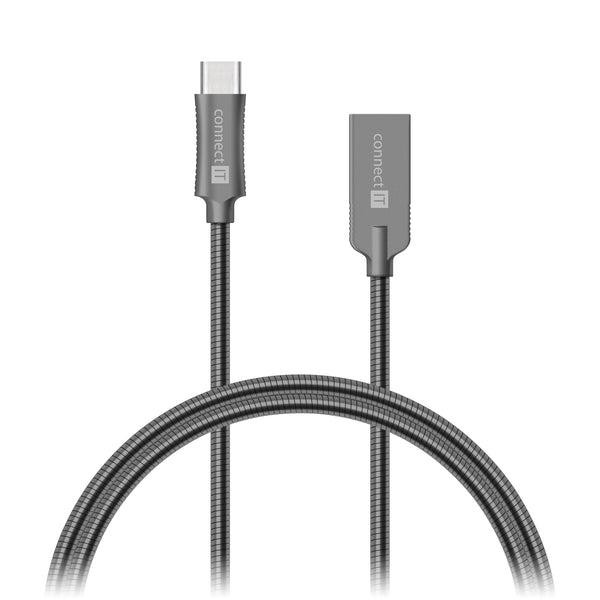 Kábel Wirez Steel Knight USB-C - USB-A