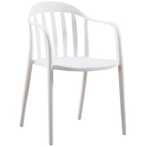 Plastová jedálenská stolička Minas biela